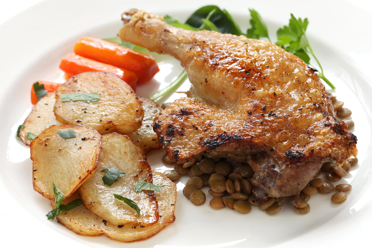 Confit de Canard (duck poached in its own fat)