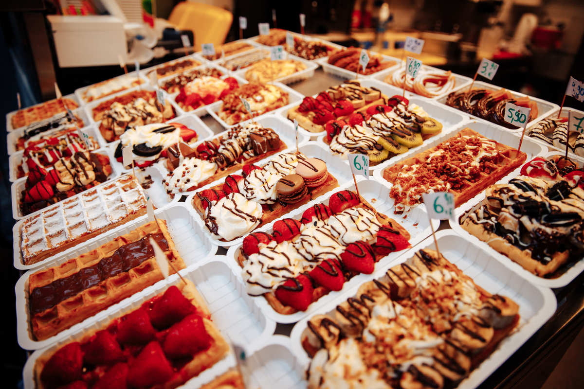 Belgian waffles winter holiday Europe