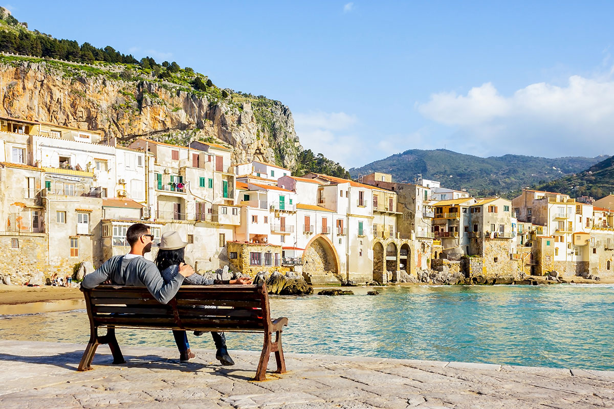 couple on holiday in europe