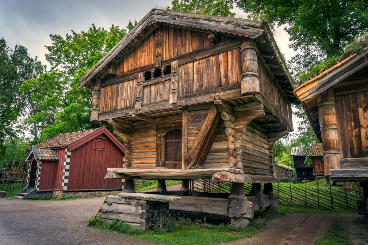 Traditional Viking house in Norway