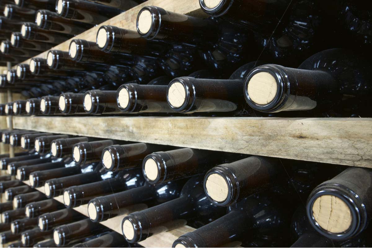 Spanish wine in the cellar