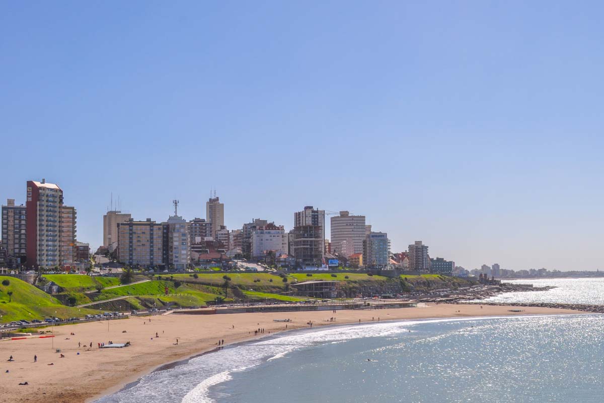 Mar del Plata beach in Argentina