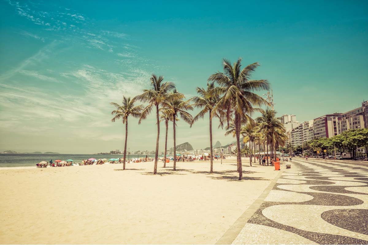 Copacabana beach in Rio de Janeiro
