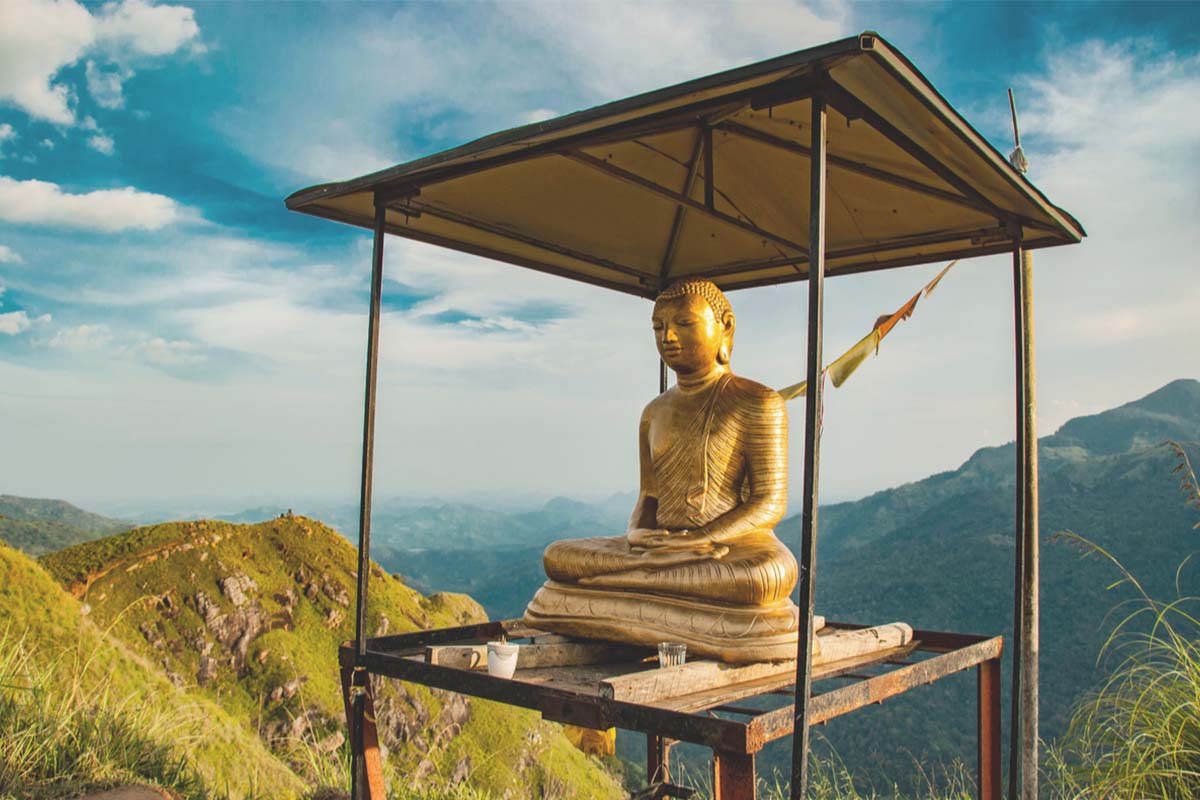 Famous Buddha statue at Adam's Peak