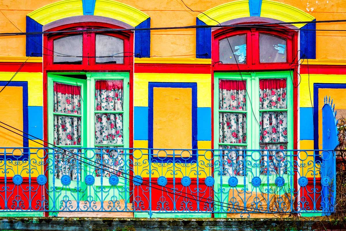 Colorful houses in La Boca, Brazil