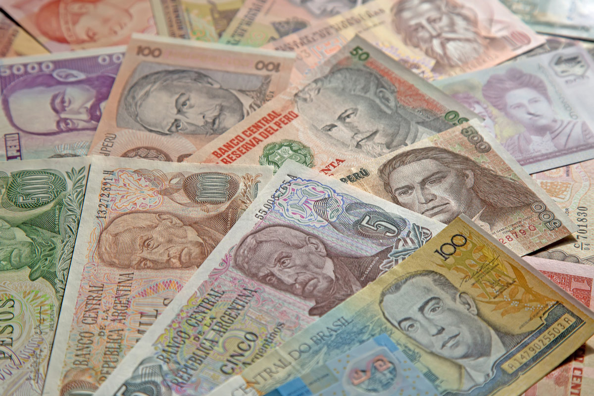 Various South American currencies