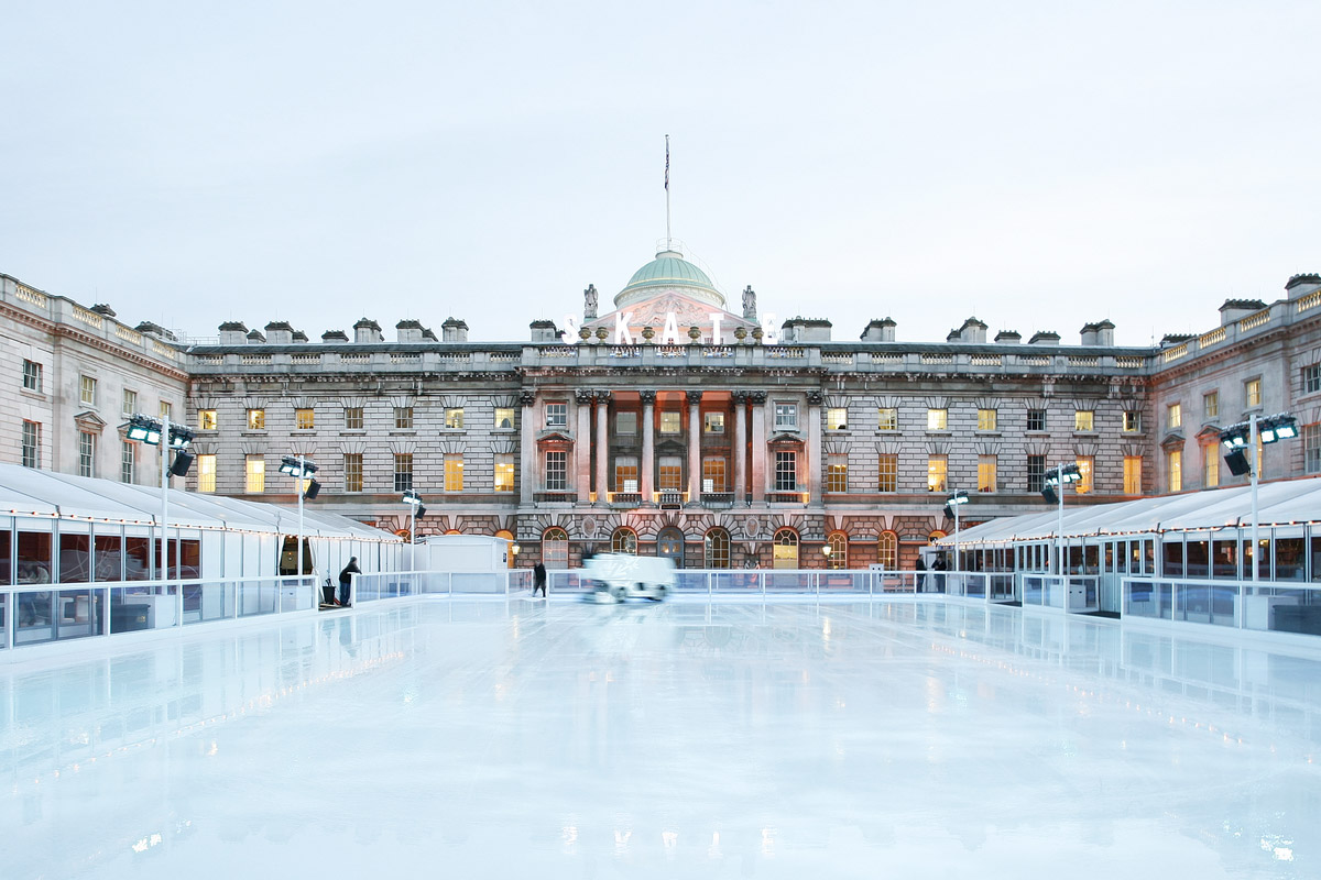 Somerset House ice rink in Strand, London