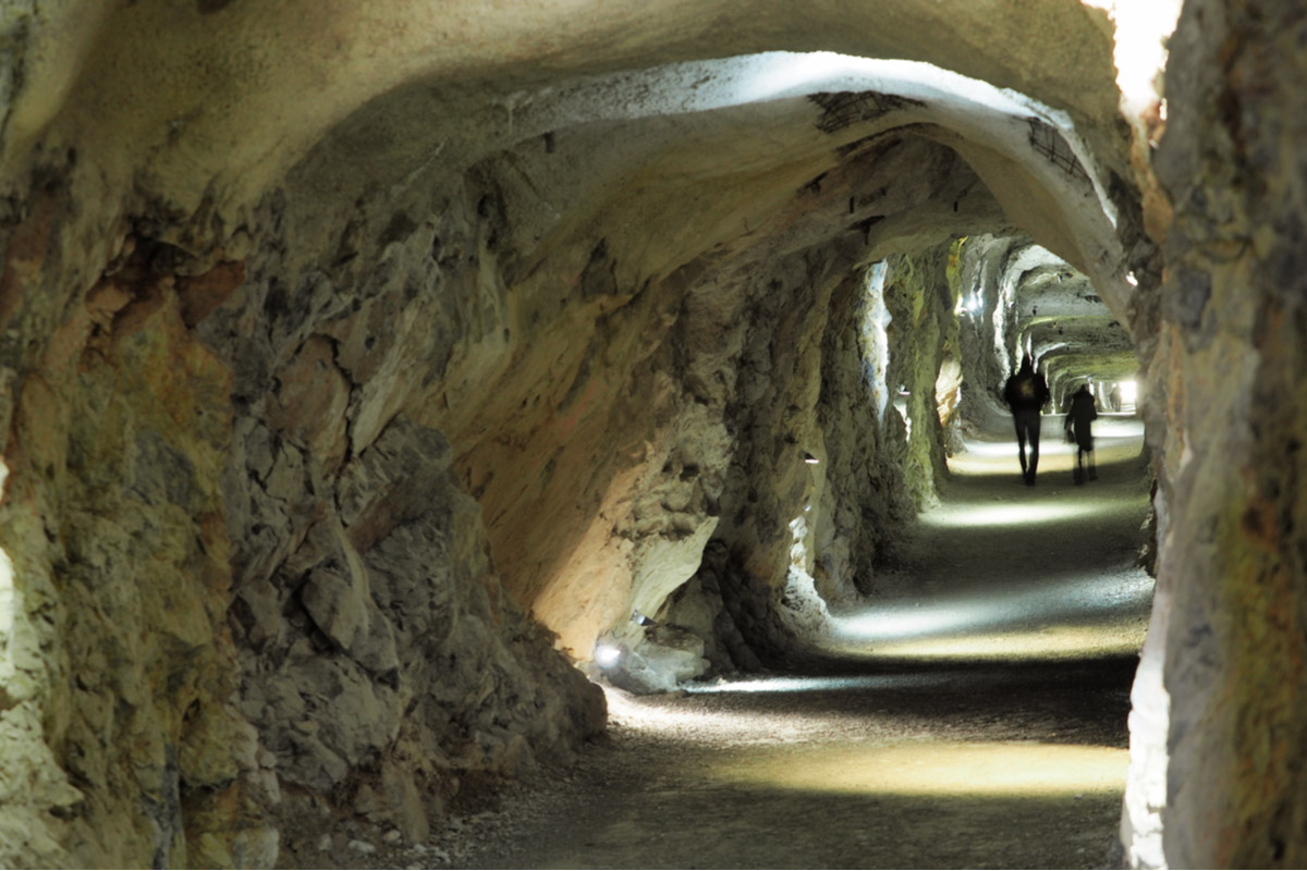 Two People Walking in the Cave, Eisriesenwelt Werfen, places to visit in Austria