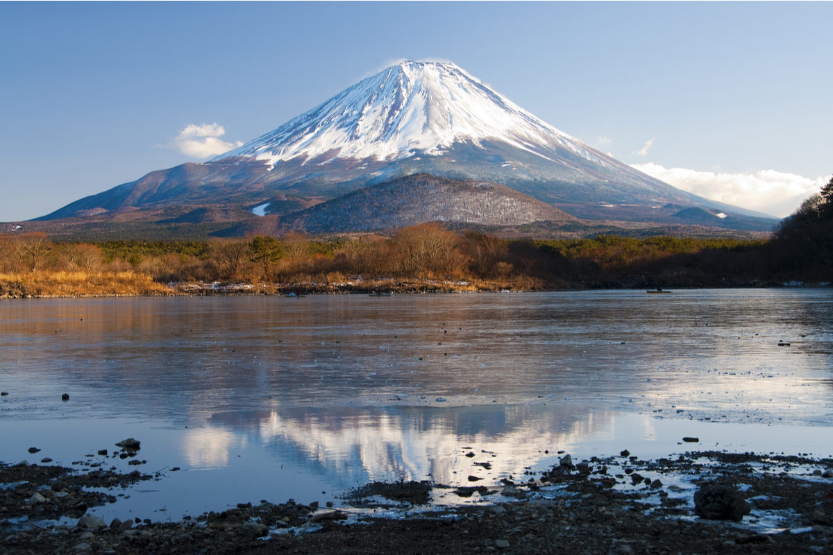 Mount Fuji Reflection on Lake Shojiko, Yamanashi