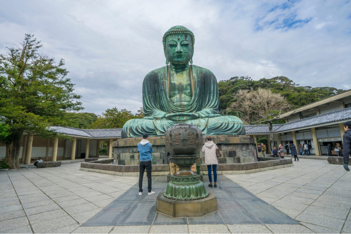 The Great Buddha of Kamakura is the top landmark of tourist place in Tokyo