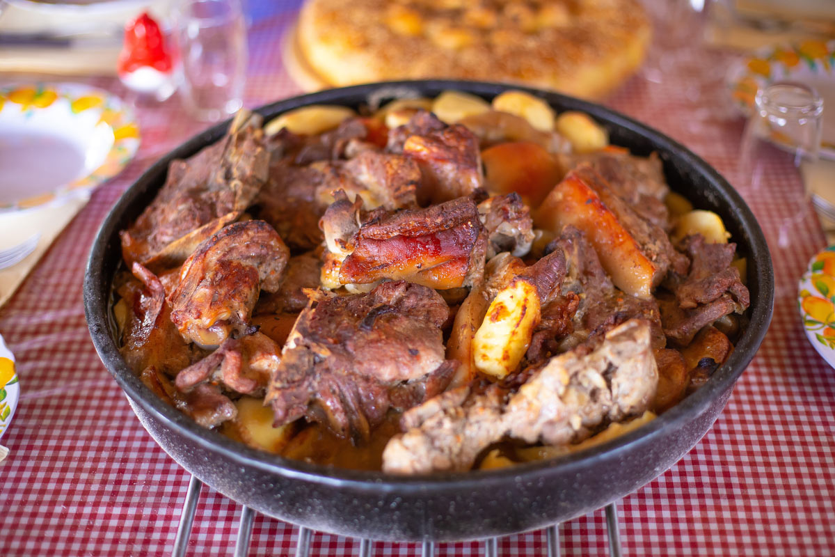 Traditional Croatian meat and vegetables dish, Peka