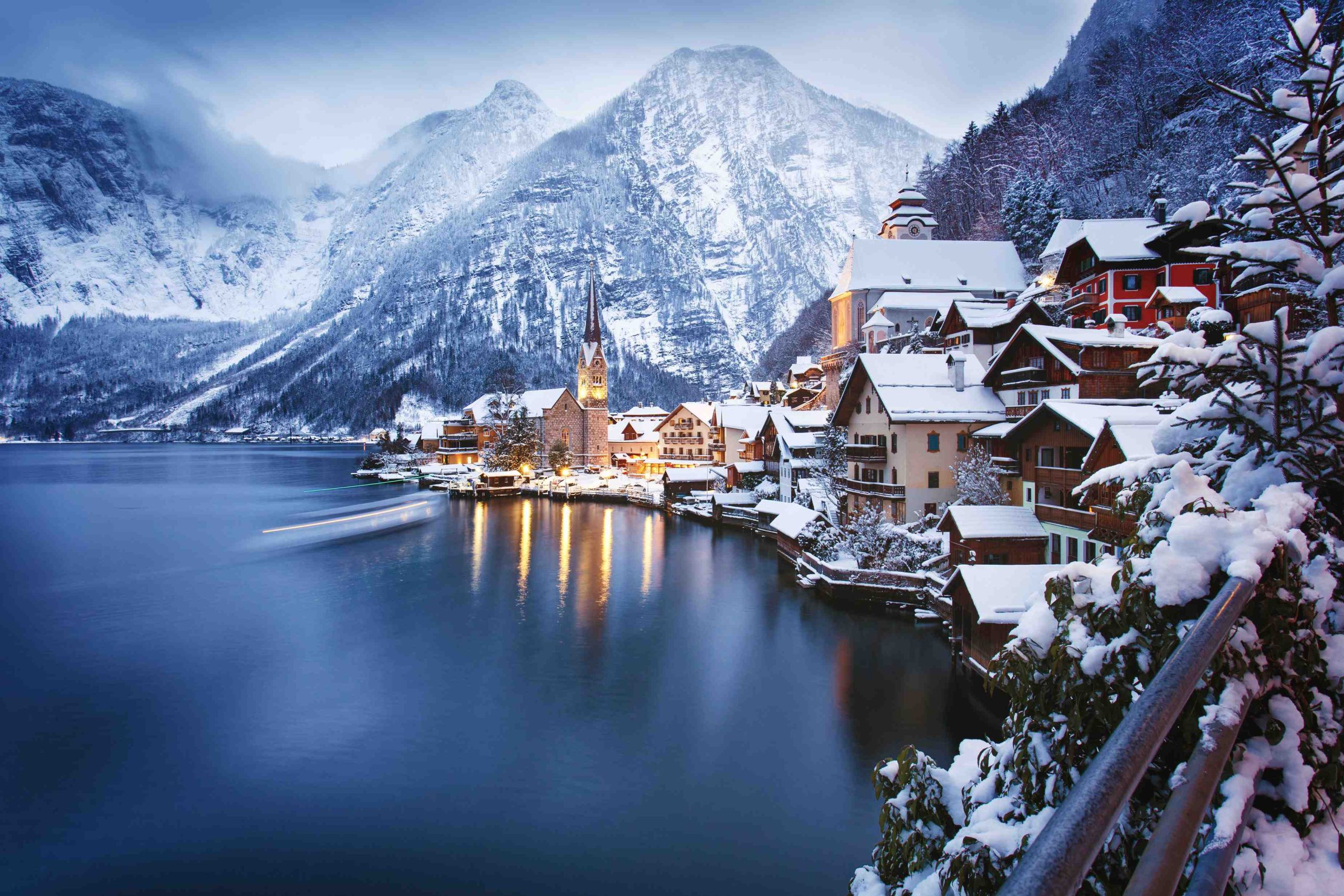 Alps in Austria over winter