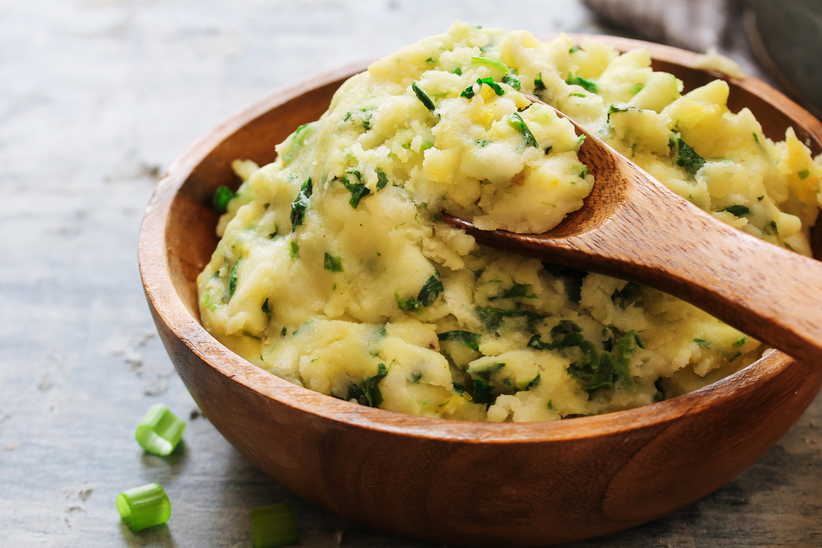 Bowl of traditional Irish Colcannon St. Patrick's Day