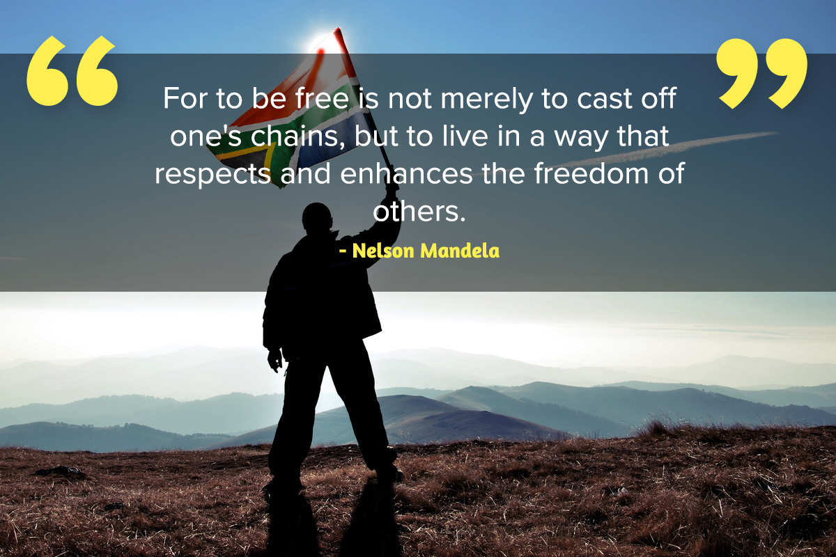 Nelson Mandela Quote Graphics and Servant Leadership, image size:1200x800