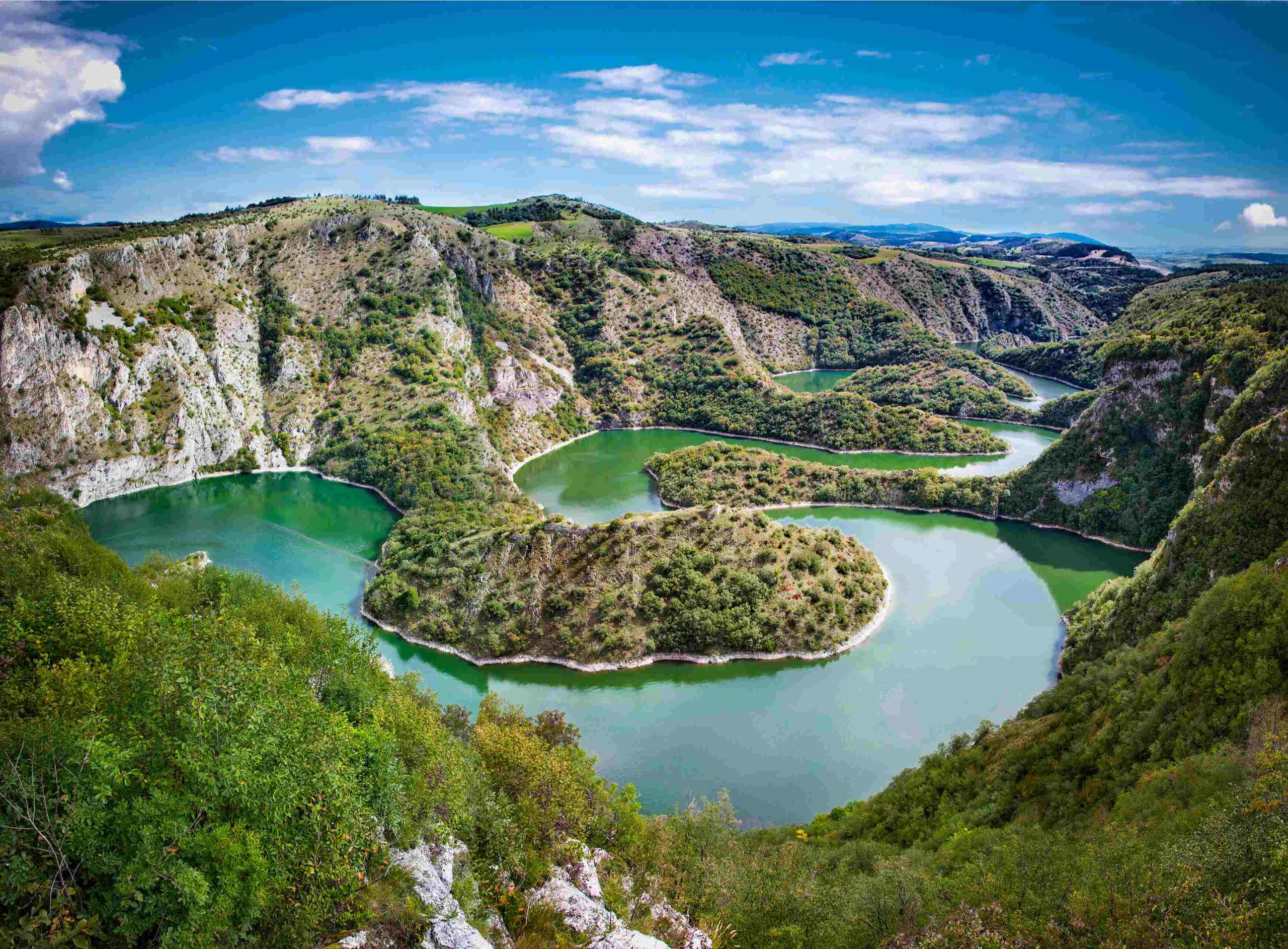 View of Uvac Canyon travelling to Serbia