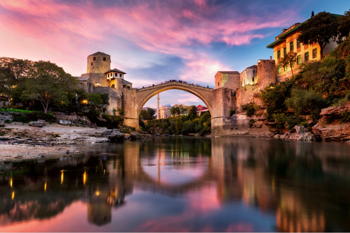 Old Bridge in Mostar, Bosnia and Herzegovina Balkans