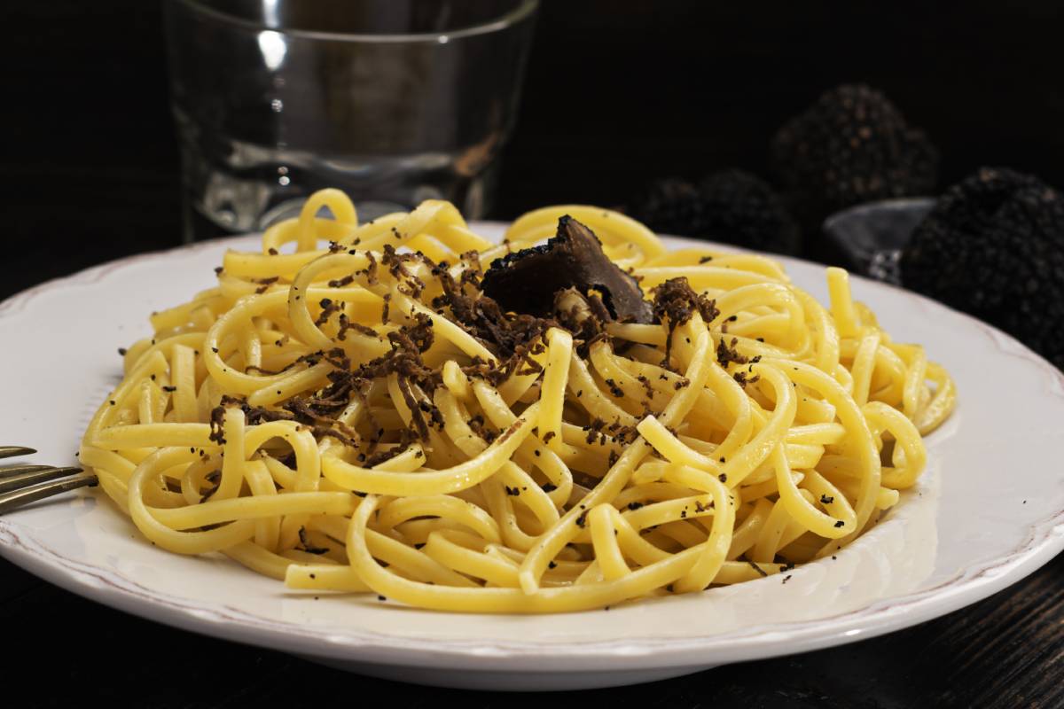 Simple yet decadent strangozzi tartufo nero, World Pasta Day