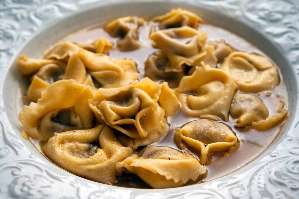 Tortellini served in brodo, World Pasta Day 