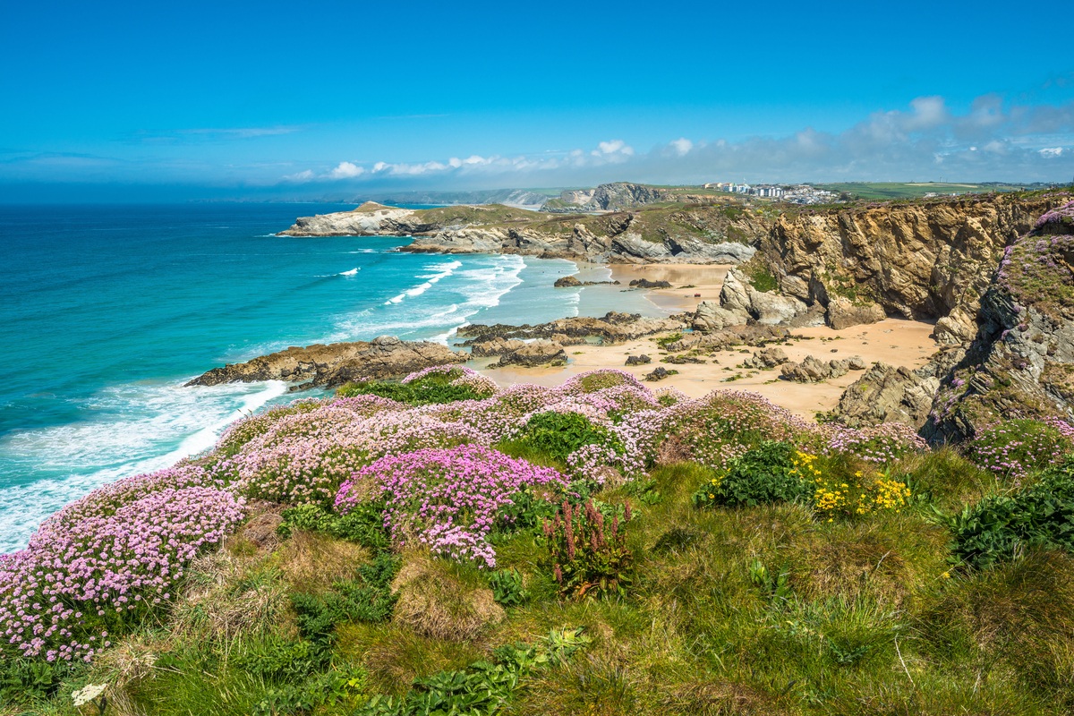 View of coast in Cornwall British Traditions