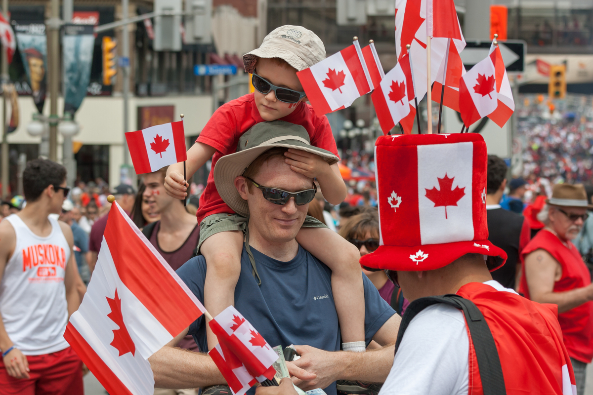 Red and white clothes, Canada Day