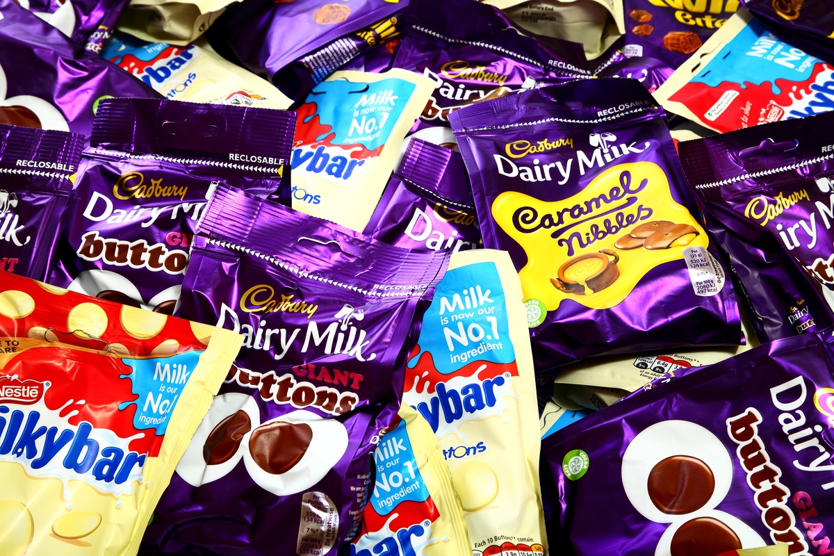 Cadbury and Nestle chocolate from the United Kingdom 