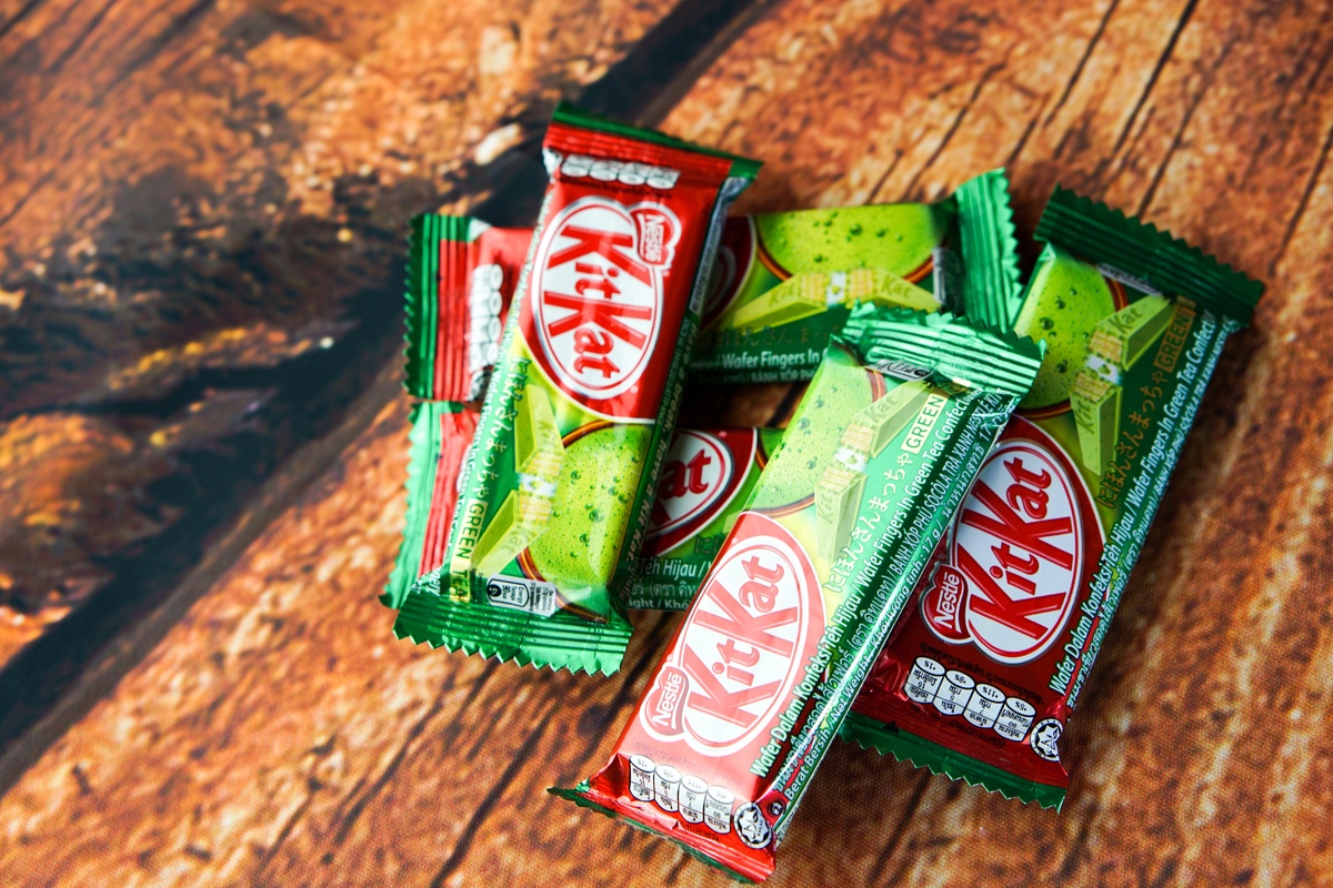 Green tea Kit Kat chocolates from Japan