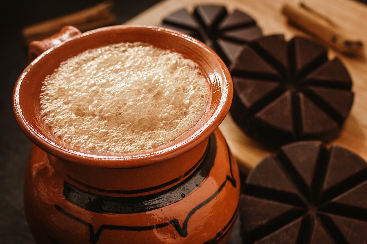 Mexican hot chocolate and solid chocolate