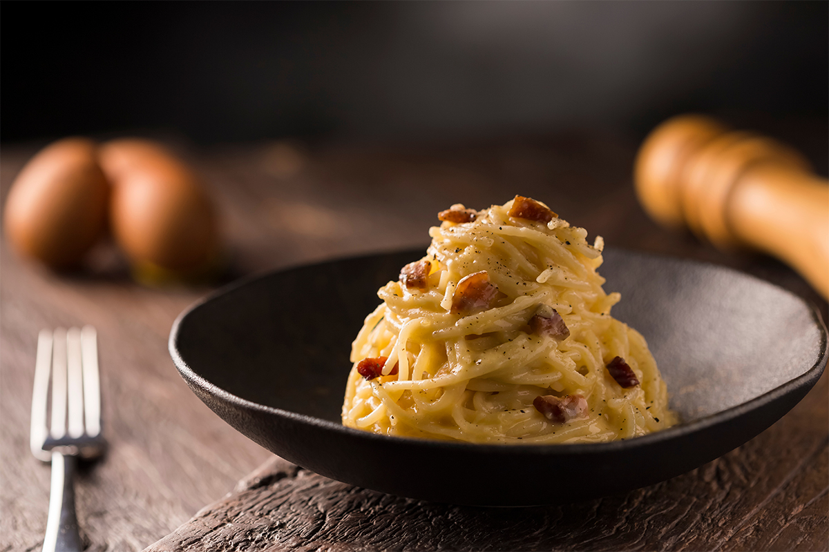 One of the most famous pasta recipes around the world - Carbonara.