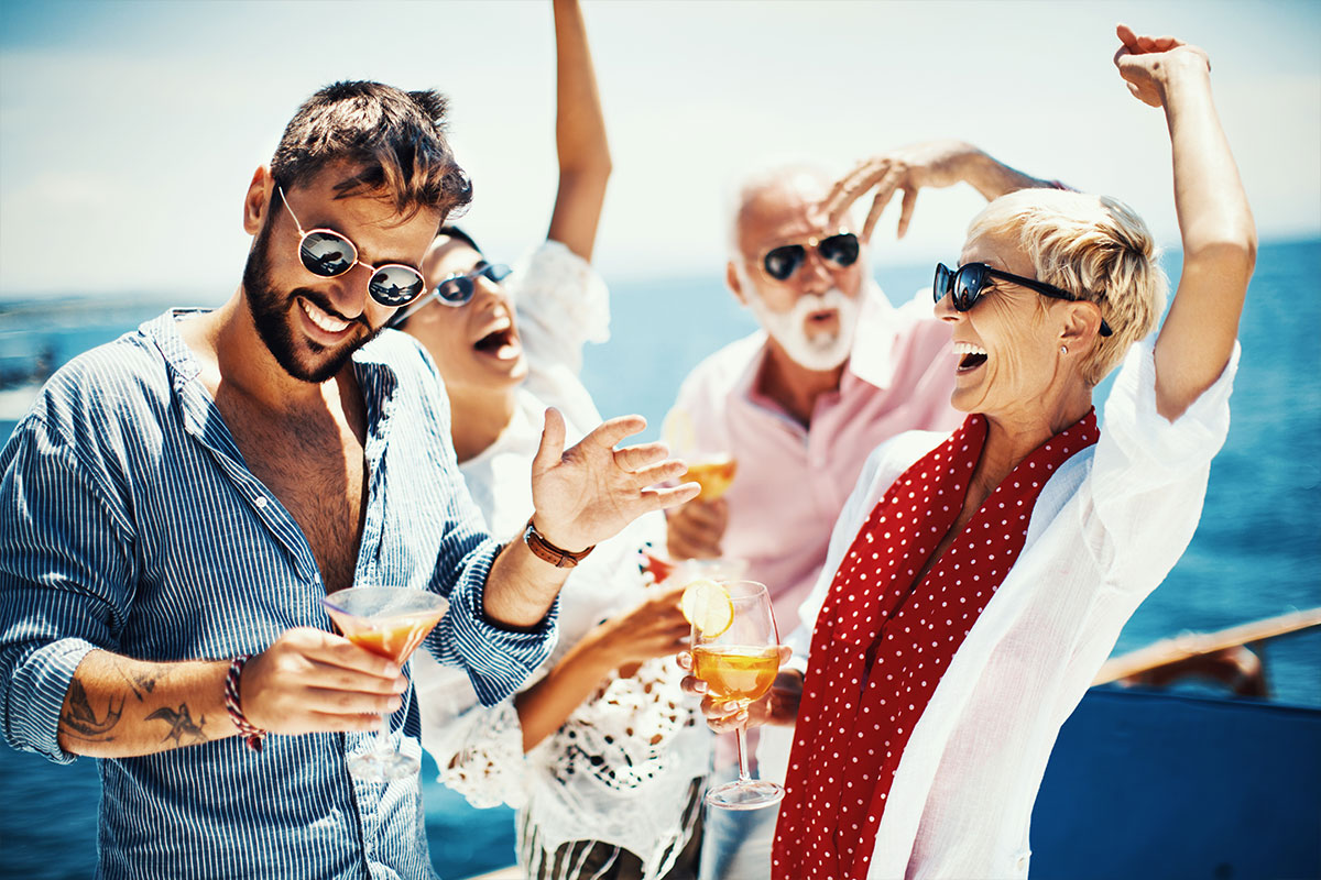 Family celebrating together