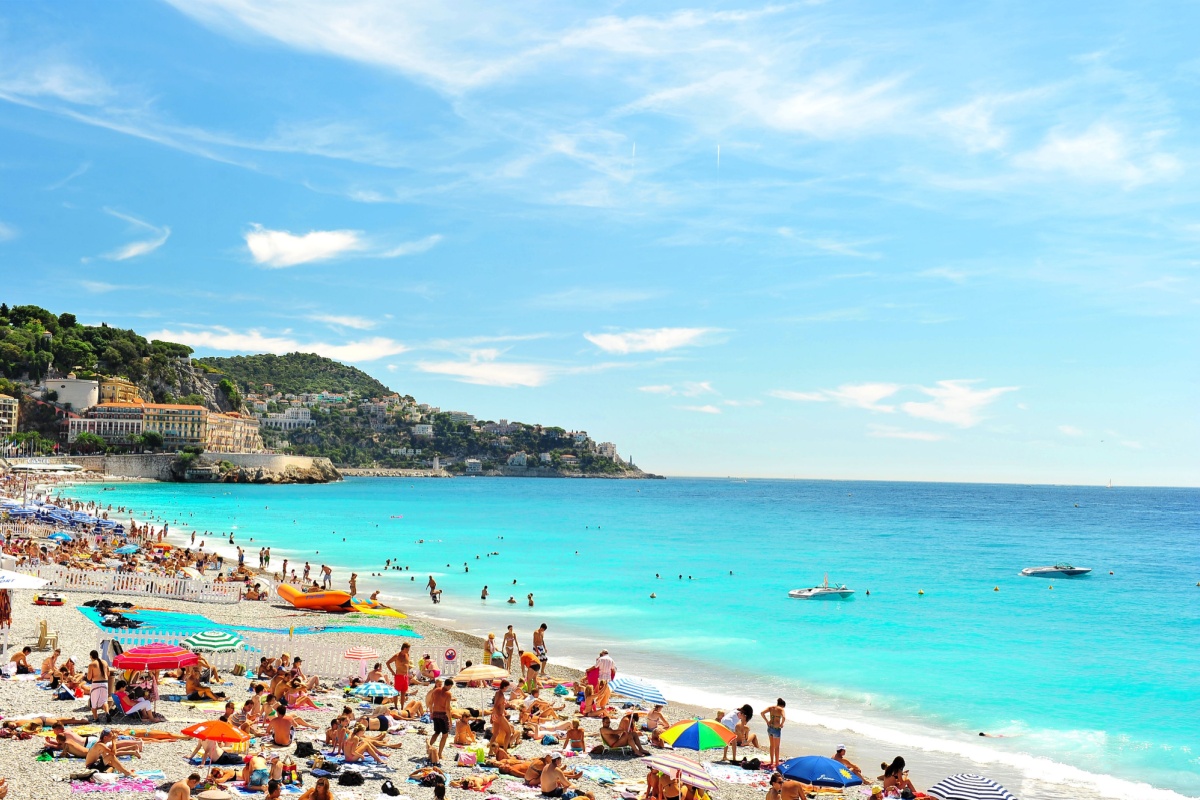 Beach in Nice, France